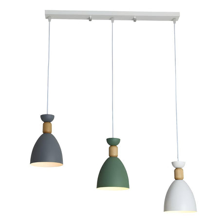 3-Light Scandinavian Multi-Color Cone Island Light Image - 2
