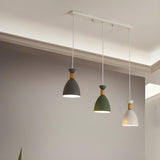 3-Light Scandinavian Multi-Color Cone Island Light Image - 4
