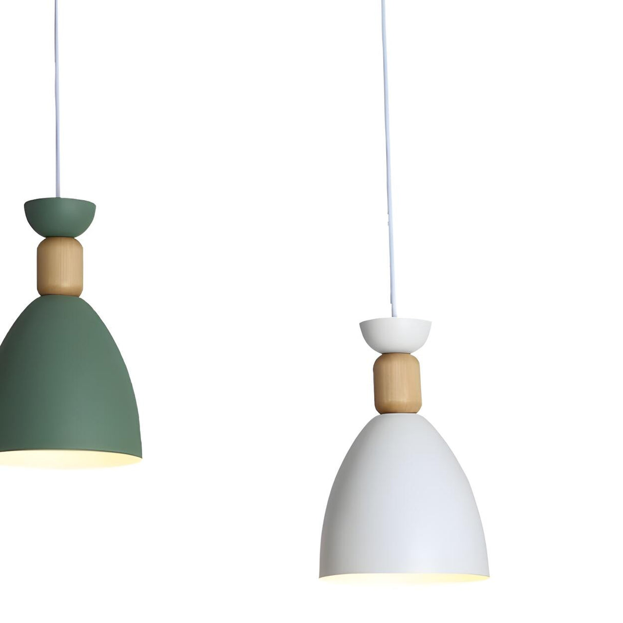 3-Light Scandinavian Multi-Color Cone Island Light Image - 8