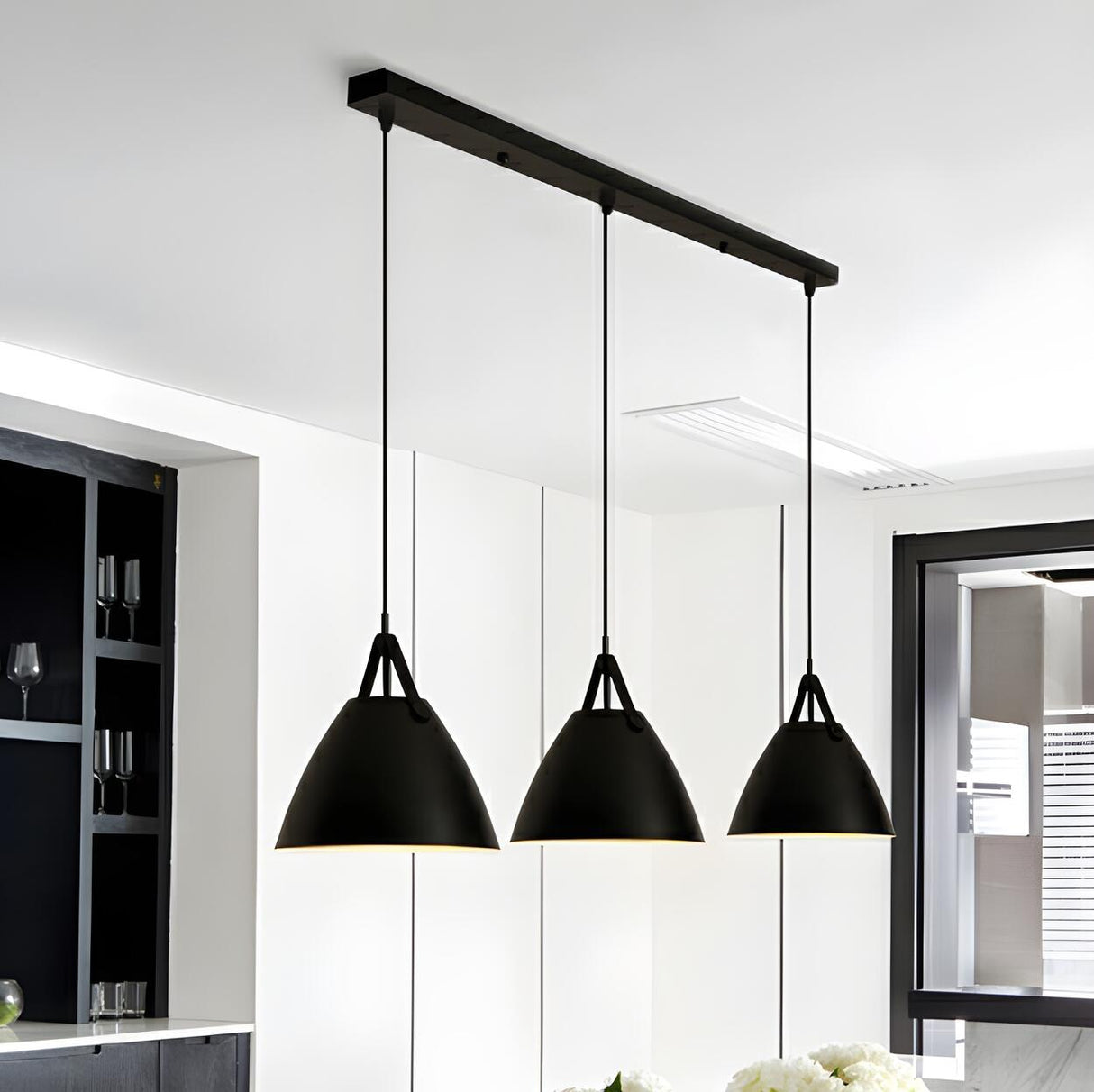 3-Light Simple Cone Adjustable Island Ceiling Light Image - 1