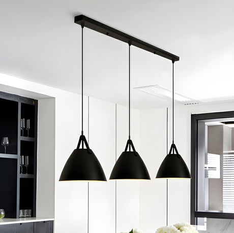 3-Light Simple Cone Adjustable Island Ceiling Light Image - 1