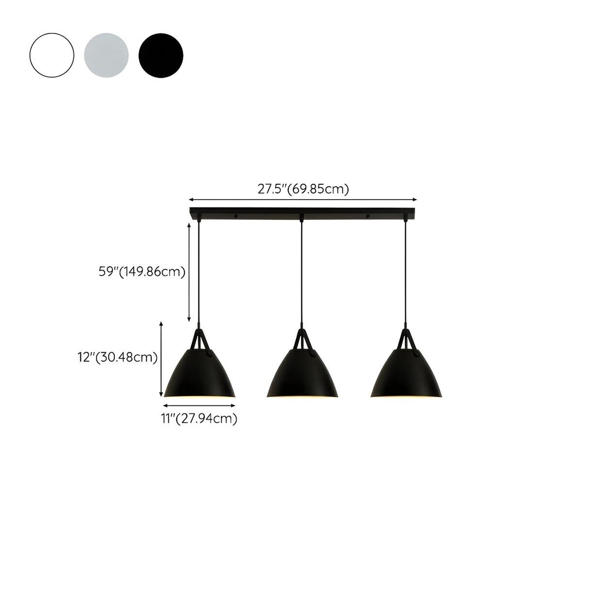 3-Light Simple Cone Adjustable Island Ceiling Light Image - 16