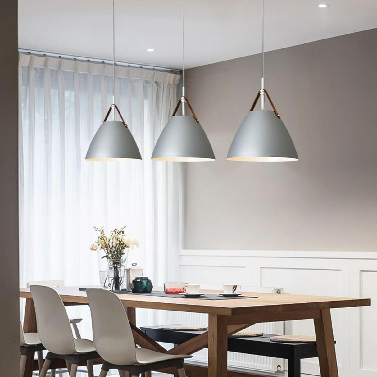 3-Light Simple Cone Adjustable Island Ceiling Light Image - 4