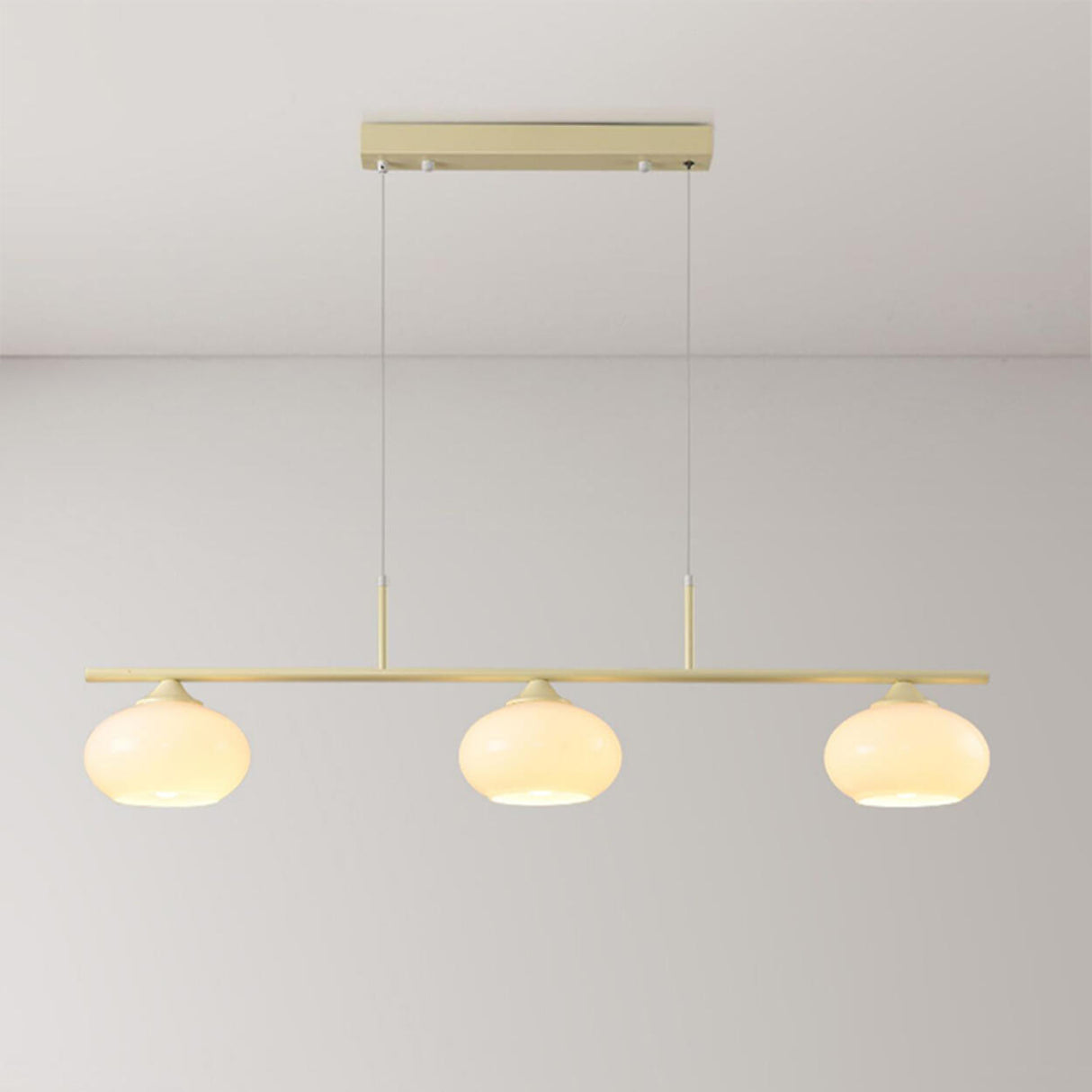 3-Light Simple Dome Adjustable Island Hanging Light Image - 13