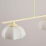 3-Light Simple Dome Adjustable Island Hanging Light Image - 17