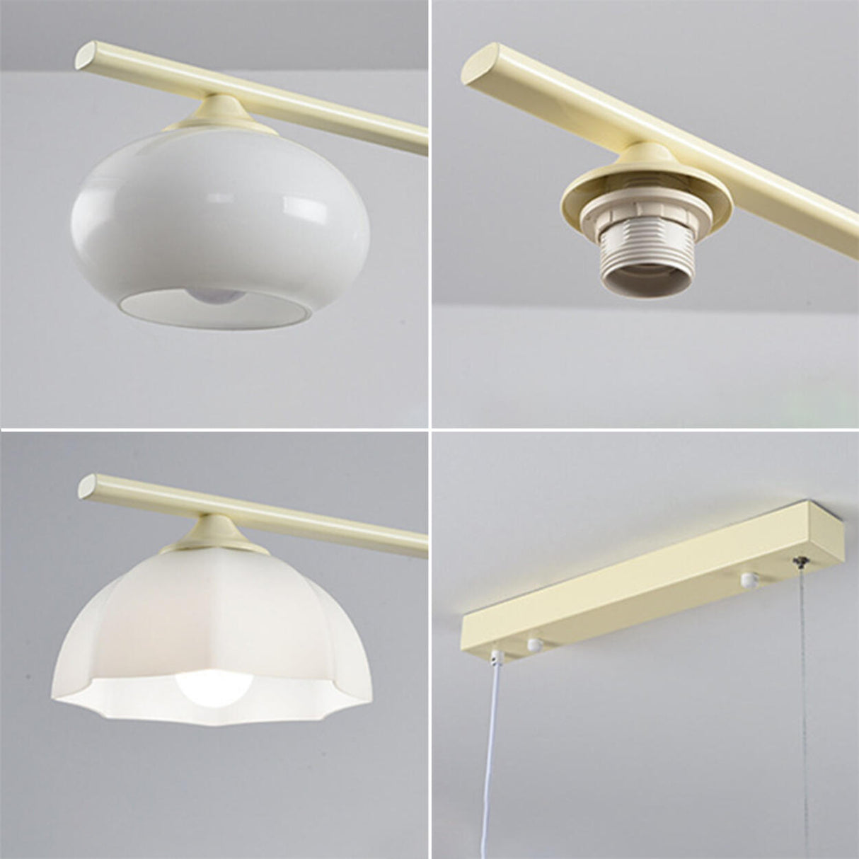 3-Light Simple Dome Adjustable Island Hanging Light Image - 18