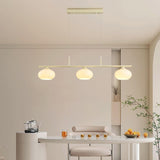 3-Light Simple Dome Adjustable Island Hanging Light Image - 2