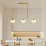 3-Light Simple Dome Adjustable Island Hanging Light Image - 3