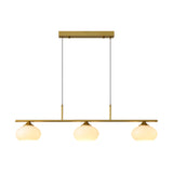 3-Light Simple Dome Adjustable Island Hanging Light Image - 9