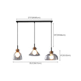 3-Light Simplicity Glass Cone Island Ceiling Light Image - 15