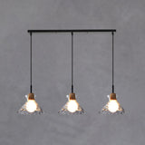 3-Light Simplicity Glass Cone Island Ceiling Light Image - 4