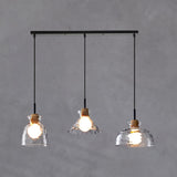 3-Light Simplicity Glass Cone Island Ceiling Light Image - 7