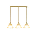 3-Light Trendy Beige Flower Island Pendant Light Image - 6