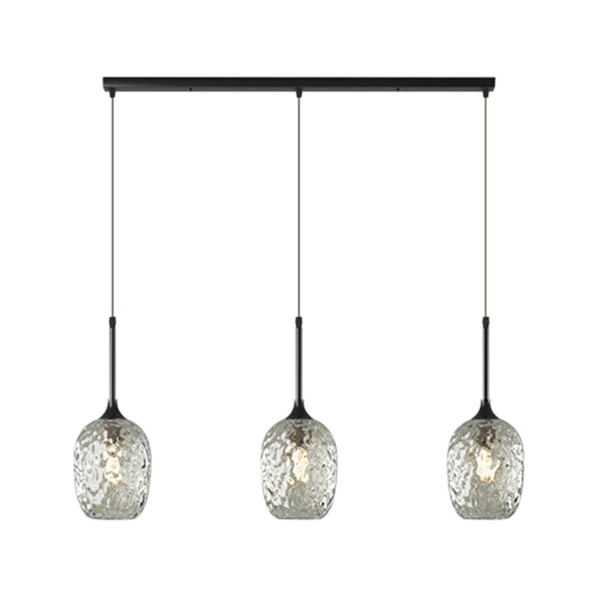 3-Light Trendy Textured Cylinder Pendant Island Light Image - 5