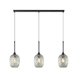 3-Light Trendy Textured Cylinder Pendant Island Light Image - 5