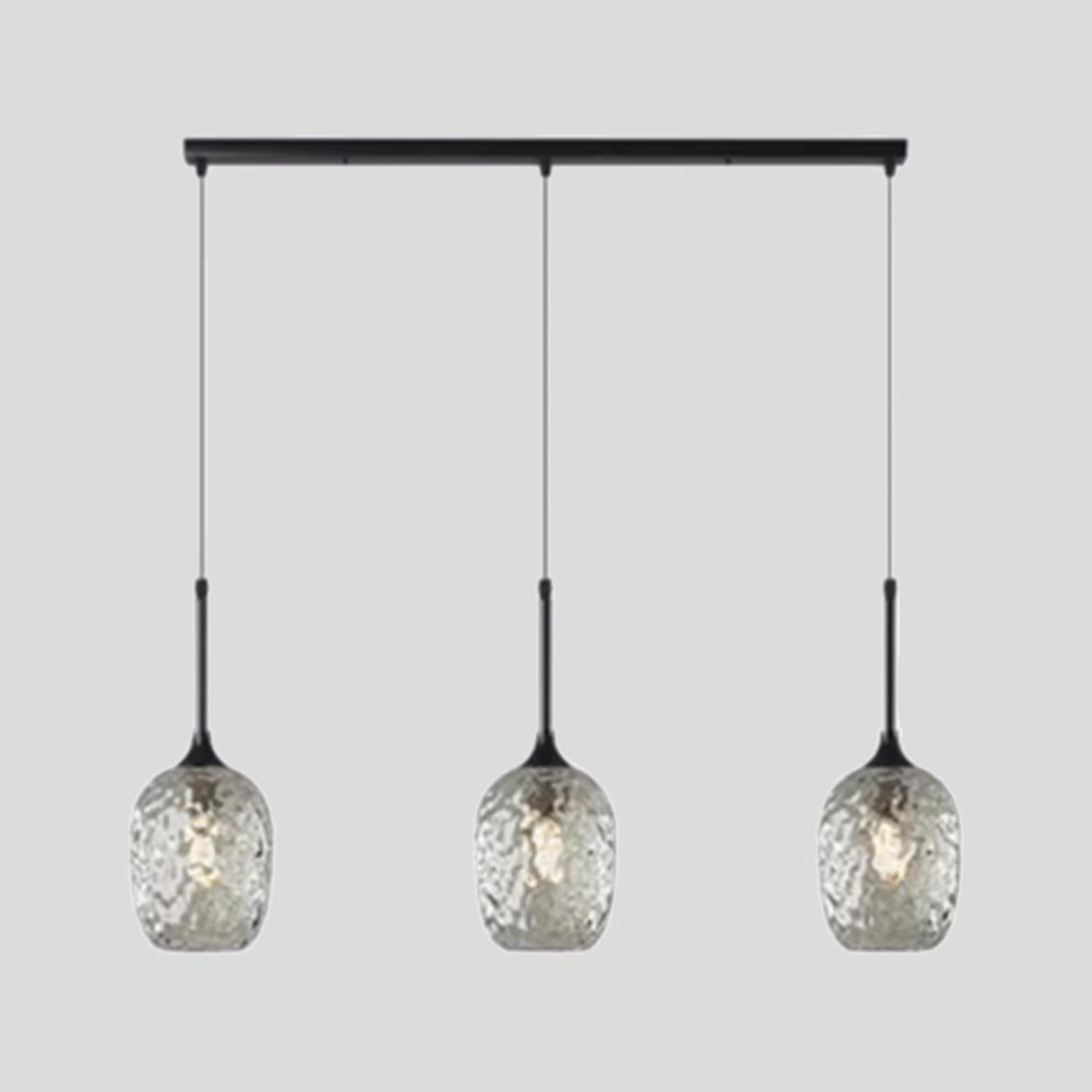 3-Light Trendy Textured Cylinder Pendant Island Light Image - 6
