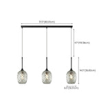 3-Light Trendy Textured Cylinder Pendant Island Light #size