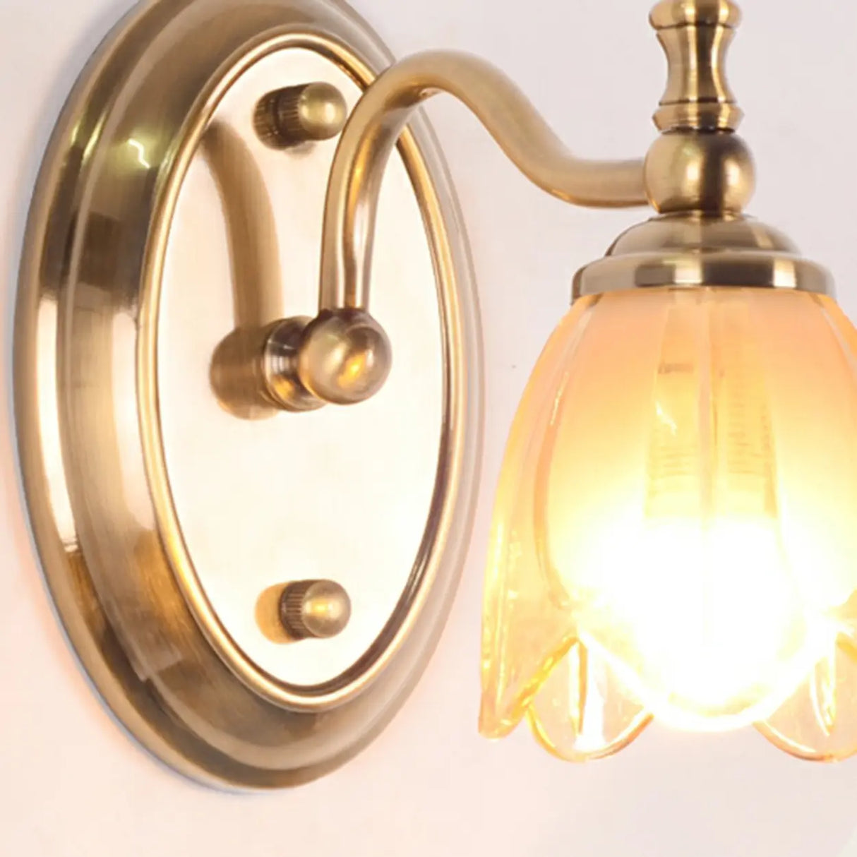 3-Light Vintage Clear Floral Glass LED Vanity Light Image - 11