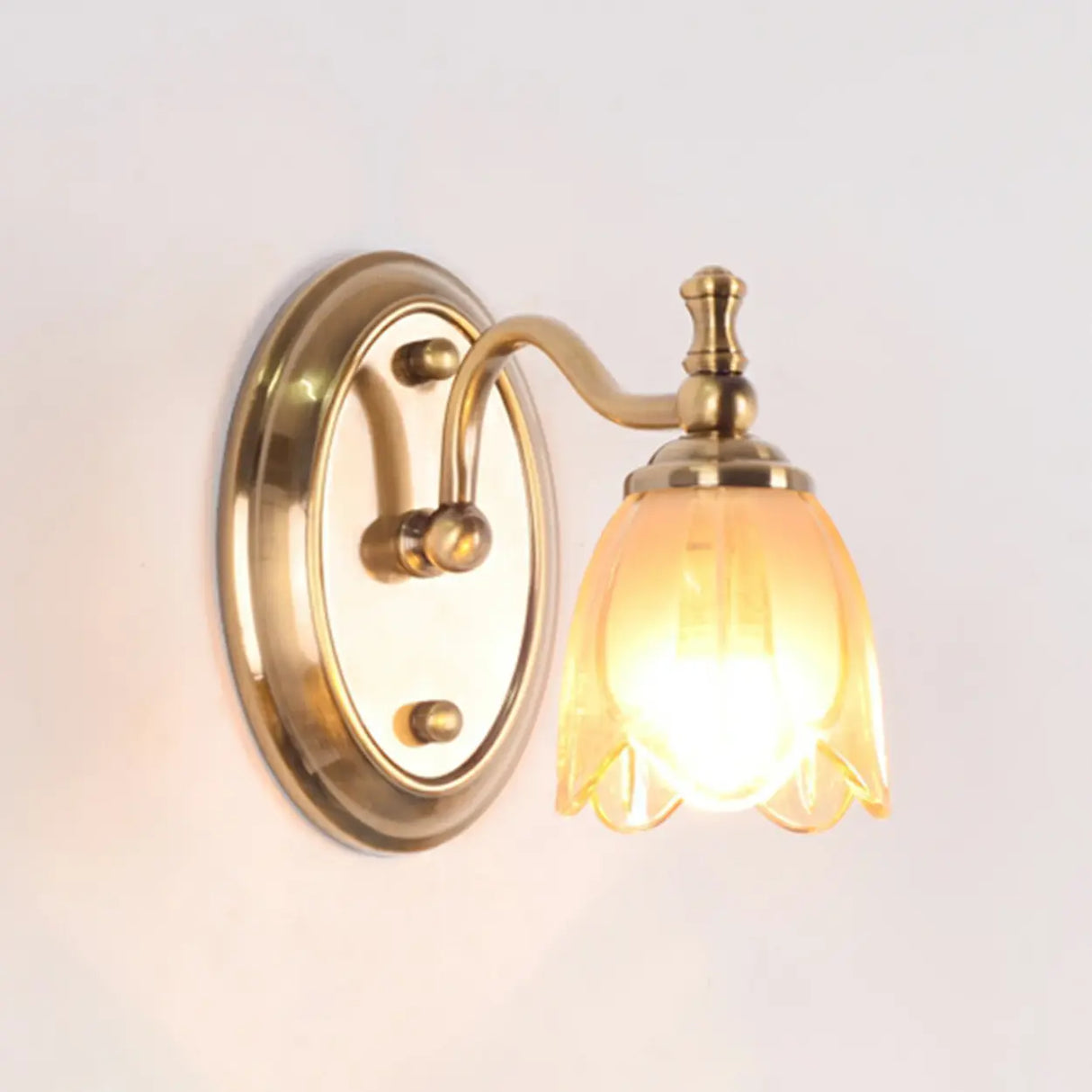3-Light Vintage Clear Floral Glass LED Vanity Light Image - 12