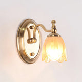 3-Light Vintage Clear Floral Glass LED Vanity Light Image - 12