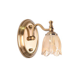 3-Light Vintage Clear Floral Glass LED Vanity Light Image - 6