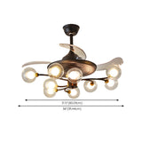 3-Speed Industrial Sputnik Ceiling Fan with Lights #size