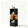 360° Rotating Narrow Bookcase with LED Lighting and Acrylic Panels Image - 11