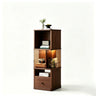 360° Rotating Narrow Bookcase with LED Lighting and Acrylic Panels Image - 12