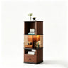 360° Rotating Narrow Bookcase with LED Lighting and Acrylic Panels Image - 4