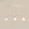 4-Light Arched and Dome White Island Pendant Light Image - 2