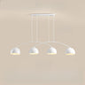 4-Light Arched and Dome White Island Pendant Light Image - 3