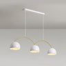 4-Light Arched and Dome White Island Pendant Light Image - 5