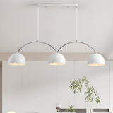 4-Light Arched and Dome White Island Pendant Light Image - 8