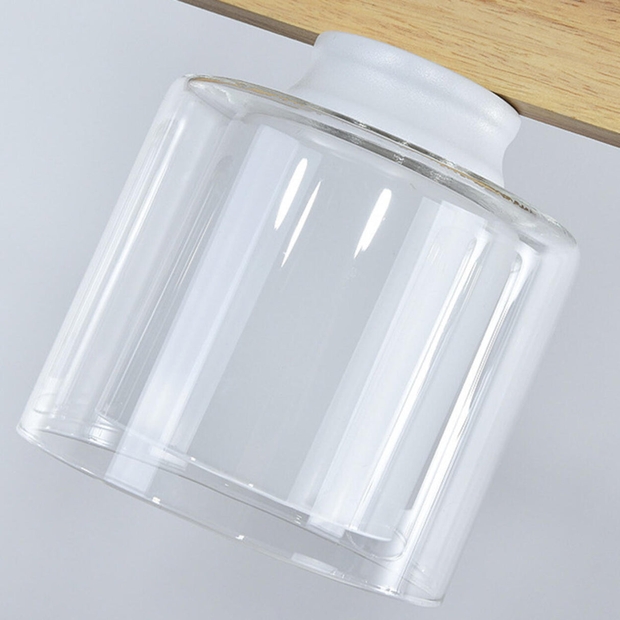 4-Light Minimalist Cylinder Wooden Island Pendant Light Image - 12