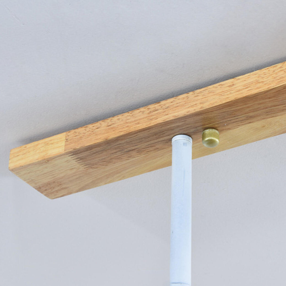 4-Light Minimalist Cylinder Wooden Island Pendant Light Image - 13