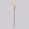 4-Light Modern Glod Tree Glass Globe LED Floor Lamp Image - 10