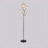 4-Light Modern Glod Tree Glass Globe LED Floor Lamp Image - 8