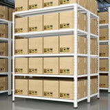 5-Layer Steel Freestanding Heavy-Duty White Garage Cabinets Image - 3