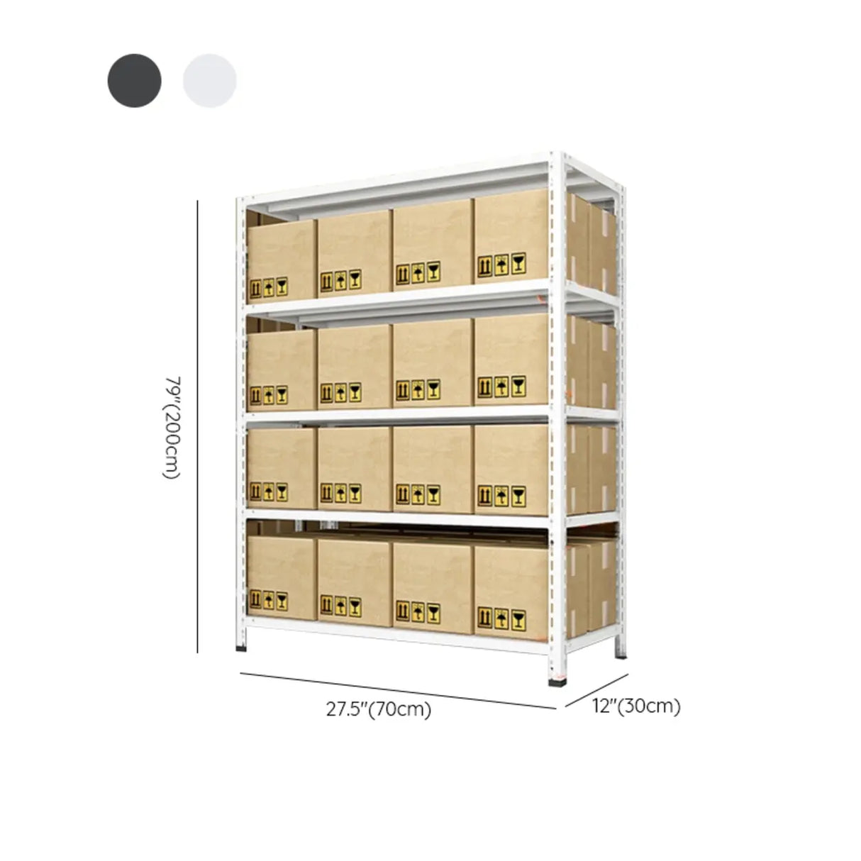 5-Layer Steel Freestanding Heavy-Duty White Garage Cabinets Image - 32