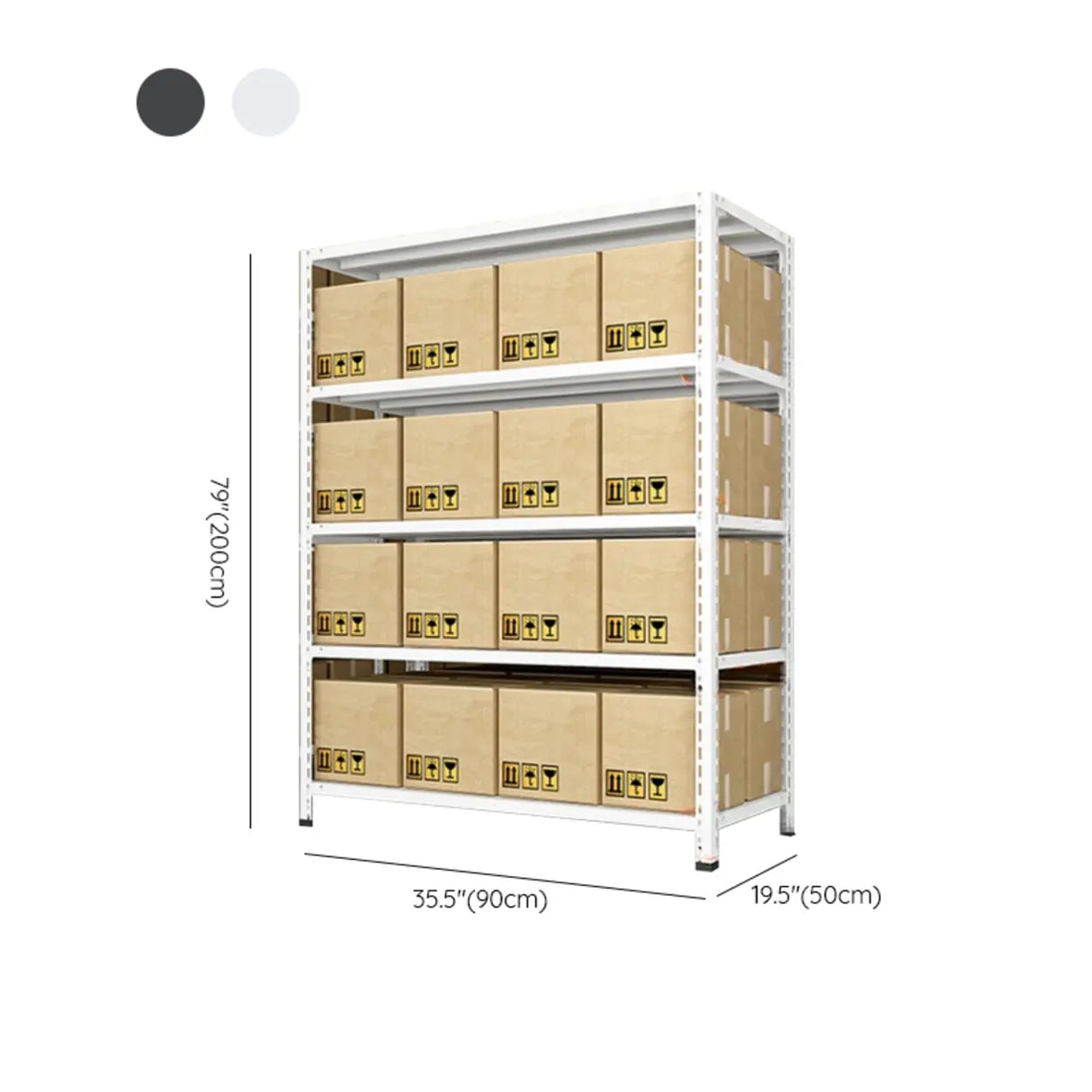 5-Layer Steel Freestanding Heavy-Duty White Garage Cabinets Image - 40