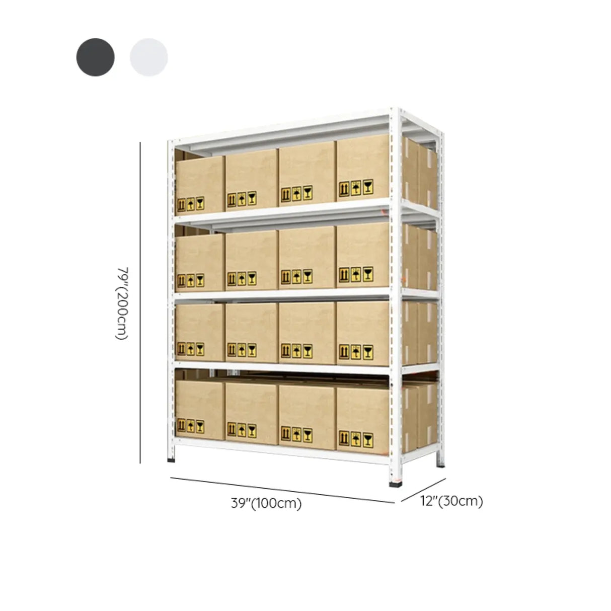 5-Layer Steel Freestanding Heavy-Duty White Garage Cabinets Image - 41