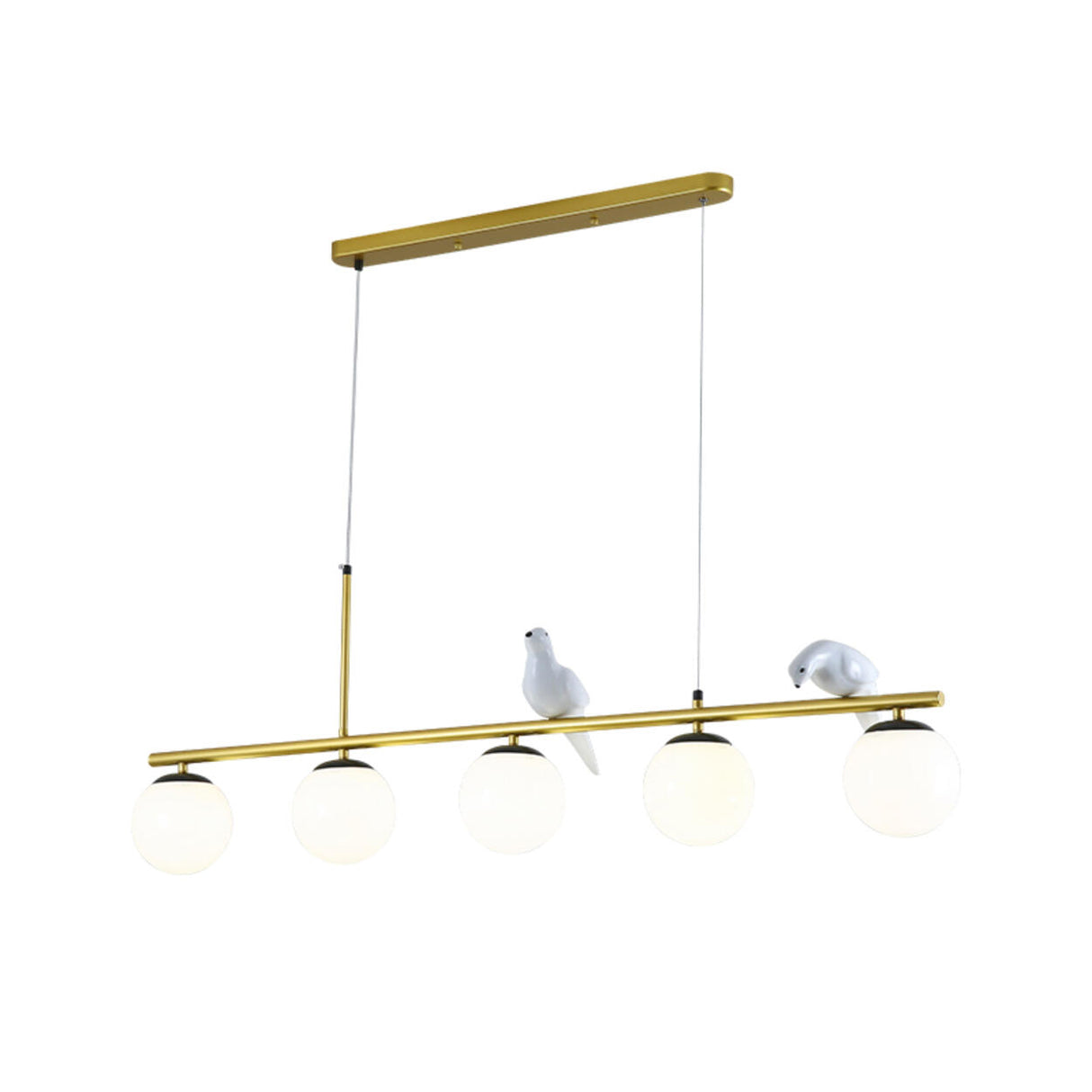 5-Light Globe Decorative Birds Kitchen Pendant Light Image - 9