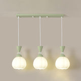 5-Light Modish Green Floral Island Chandelier Light Image - 6