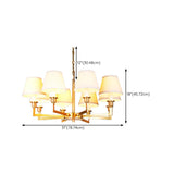 5-Light Tiered Classic Brass Chain Chandelier  Image - 15