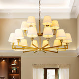 5-Light Tiered Classic Brass Chain Chandelier  Image - 4