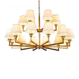5-Light Tiered Classic Brass Chain Chandelier  Image - 5