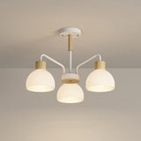 8-Light Hemispherical Semi-Flush Mount Lamp Living Room Image - 2