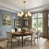 4/6/8-Light Modern Brass Chandelier with Fabric Shades Image - 3