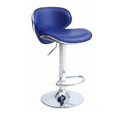 Beige Saddle Leather Adjustable Metal Swivel Bar Stool Image - 45