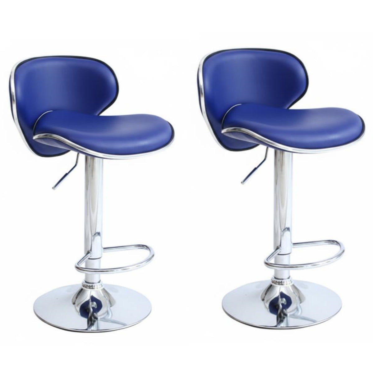 Beige Saddle Leather Adjustable Metal Swivel Bar Stool Image - 46